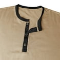 thumbnail image 6 of Handshe Men's Short Sleeve Henley Shirt, Solid and Color Block Design for Everyday Wear, 6 of 6
