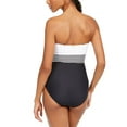 thumbnail image 3 of Calvin Klein Womens One Piece Bathing Suit Strapless Bandeau Swimsuit Blue New, 3 of 4