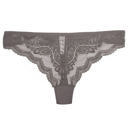 

Dadaria Underwear Women Pack Women Lace Underwear Lingerie Thongs Panties Ladies Hollow Out Underwear Underpants Gray S Women