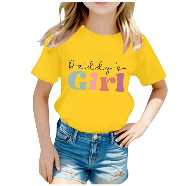 TZEWGL Tops For Girl Boy Printed Round Neck Short Sleeve Summer Loose Blouse For Newborns size 4-6T