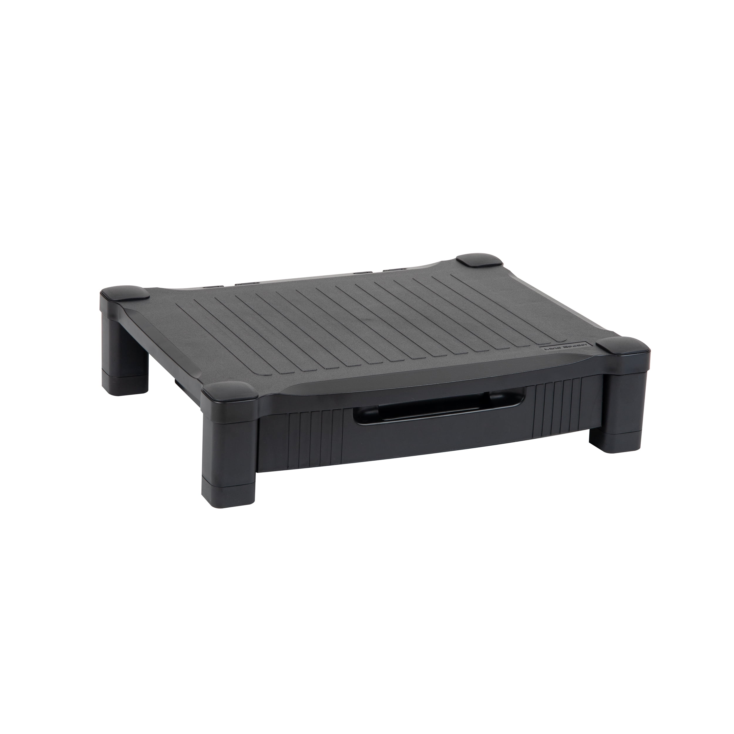 Mind Reader Monitor Stand, Storage Drawer, Desktop Organizer, Laptop Riser, Office, Black