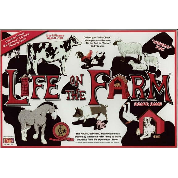 We R FUN Life on The Farm, Board Game, Award-Winning Family Game