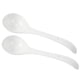 thumbnail image 4 of 1 juego de 2 cucharas grandes de porcelana cerámica resistente y profunda (blancas), 4 of 7