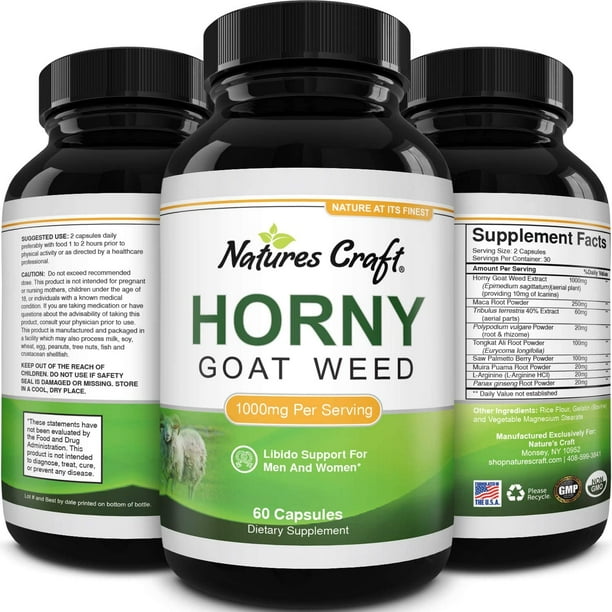 Natures Craft Horny Goat Weed Supplement Epimedium Tongkat Ali Maca
