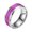 Purple, variant on Fnyoxu Electrocardiogram Stainless Steel Glow Ring Creative Love Couple Ring Ring Ring