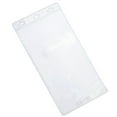 thumbnail image 5 of Bulk 50 Pack - Extra Large 4" X 8" Clear Plastic Ticket Holders (Really Big) 4X8 Inch Big Credential ID Protector Sleeves for Sporting Events and Concerts - 3 Top Lanyard Slots to Work w Any Lanyard, 5 of 7