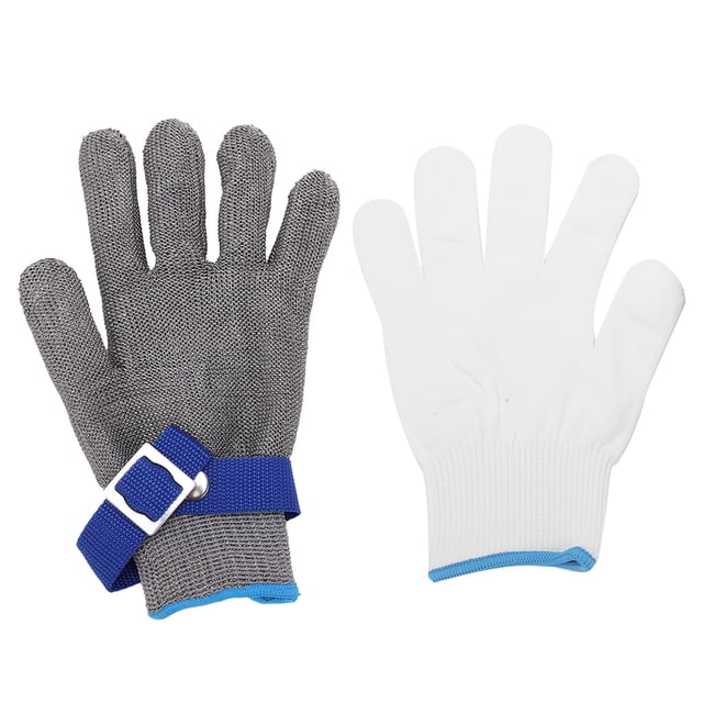 Guante de alambre de acero inoxidable 316, nivel 5, resistente a cortes y puñaladas, protección para cortes en cocina, XL