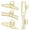 Gold, variant on US 5-10 Pack Metal Jumbo Hair Claw Clip Large Strong Hold for Thick Hair Nonslip