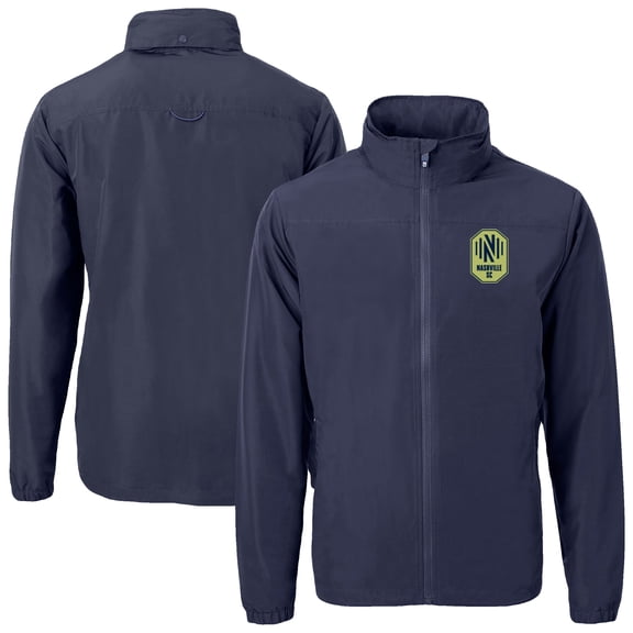 Men's Cutter & Buck Navy Nashville SC Charter Eco Recycled Full-Zip Jacket