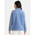 thumbnail image 4 of Time and Tru Women's and Women’s Plus Denim Utility Jacket, Sizes XS-4X, 4 of 5