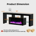 thumbnail image 6 of "GETYES Modern 70"" TV Stand with 36"" Electric Fireplace, Built-In Heater and Storage, Black", 6 of 8