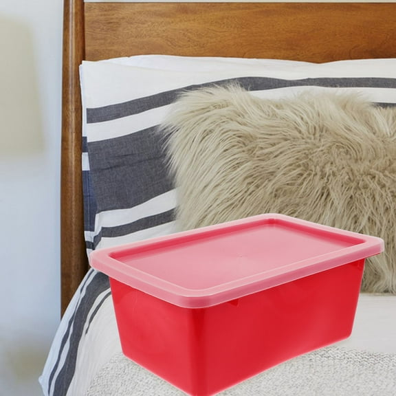 WHAMVOX  2 Pcs Plastic Storage Box Toddler Toys Bins with Lids Child