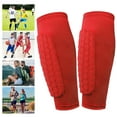 thumbnail image 4 of Yucurem Shin Guards Soccer Shin Pads Shin With Honeycomb Pads Lightweight Guards For Adults (Red S), 4 of 9