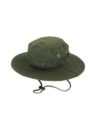 Penkiiy Sun Bucket Hats for Men Protection Hiking Beach Fishing Safari Boonie  Hats Outdoor Military Safari Wide Brim Foldable Double-Sided Sun Boonie  Bucket Hat with Side Snap Chin Cord Khaki 