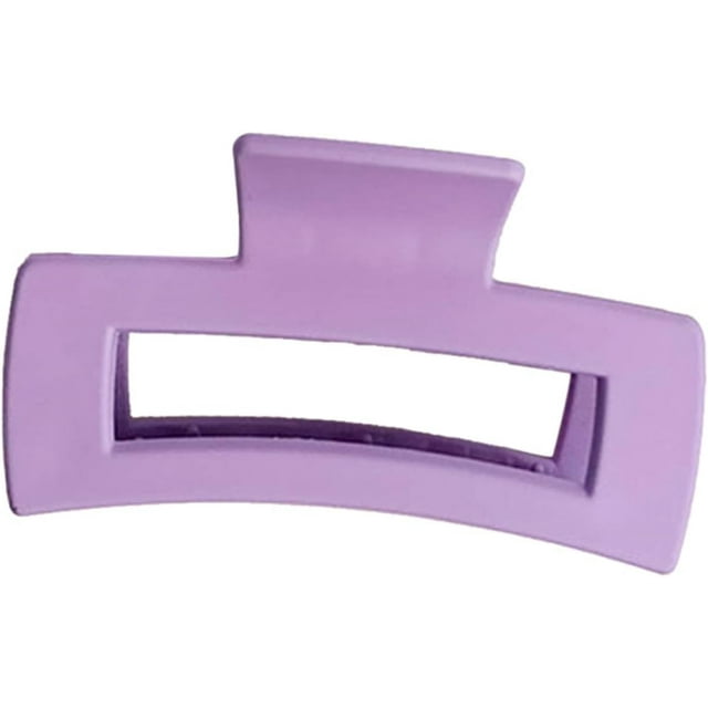 Pinza para el pelo con garra morada brillante, pinza para el pelo antideslizante hueca fuerte, pinzas para el pelo huecas
