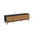 thumbnail image 3 of Mueble TV 75" Kappesberg 180cm con 3 Puertas Negro/Canela, 3 of 10
