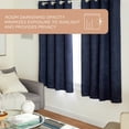 thumbnail image 6 of TOWN & COUNTRY EVERYDAY Lustre Solid Heavyweight Textured Sateen Indoor Curtains, Room Darkening Opacity, Grommet Top, Energy Efficient, 2-Pack Set, 52"x63", Navy, 6 of 10