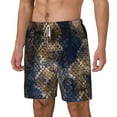 thumbnail image 2 of Uemuo Watercolor Snake Skin Pattern Mens Swim Trunks Quick Dry Board Shorts with Mesh Lining, Stretch Beach Shorts Quick Dry No-Chafing Board Shorts-X-Large, 2 of 9
