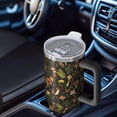 thumbnail image 4 of Cute Mushroom Pattern 40oz Travel Cup Double Wall Stainless Steel Vacuum Insulated With Handle Flip Straw Lid Leak Proof Great for Adults, 4 of 5