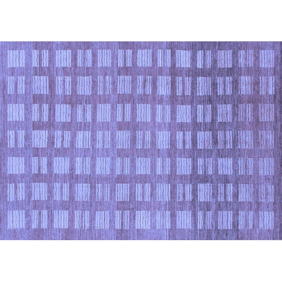 Ahgly Company Machine Washable Indoor Rectangle Abstract Blue Modern Area Rugs, 3' x 5'