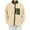 White, variant on Lilgiuy Men's Lamb Fleece Coat Casual Solid Color Long Sleeve Warm Hoodless Zipper Coats Streetwear Loose Jackets Black