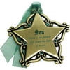 Bronze Star wtih Emerald Swarovski Crystal Stones, Son