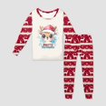 thumbnail image 5 of Huesdet Toddler Baby Boy Girl Christmas Outfit Reindeer Fleece Lined Shirt Pants Set 2 Piece Infant Cute Winter Clothes(Watermelon Red,10-11 Years), 5 of 5