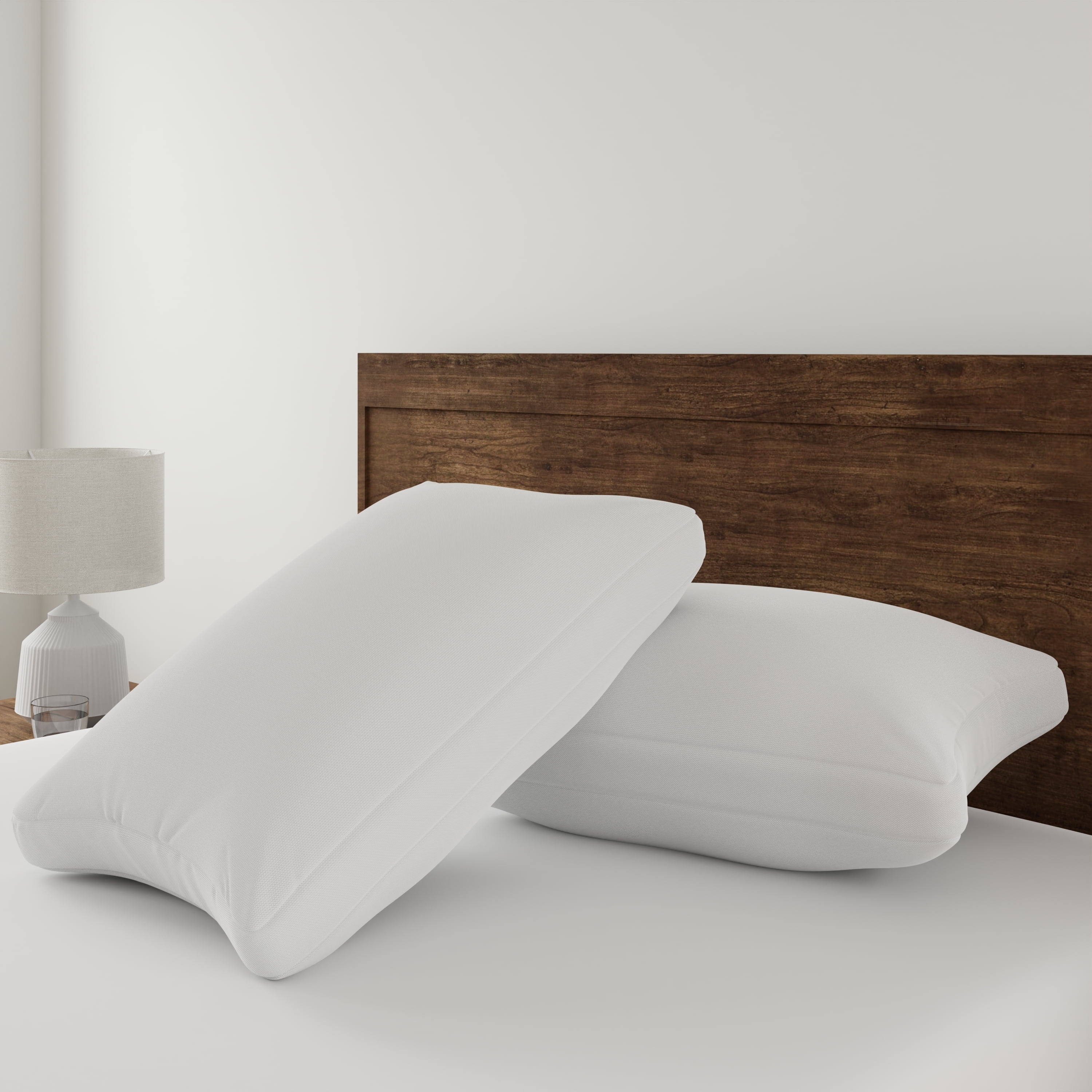 Mainstays Overstuffed Extra Firm Support Bed Pillow, 2pk, Mainstays Extra Firm Pillow