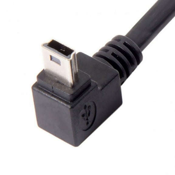 FVH GPS Mini USB 5P 90D Down Direction Angled Male to 5p Female Extension Cable 0.2M