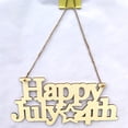 thumbnail image 3 of Letra inglesa de madera DIY América 4 de julio Placa artesanía artesanía de madera natural diseño adornos colgantes colgantes de pared tholdsy HA012146-00, 3 of 7