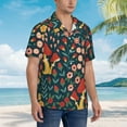 thumbnail image 5 of Easygdp Berries and Flowers Men's Hawaiian Shirts Print Lapel Short Sleeve for Beach, vacation, party, casual occasions - Medium, 5 of 9