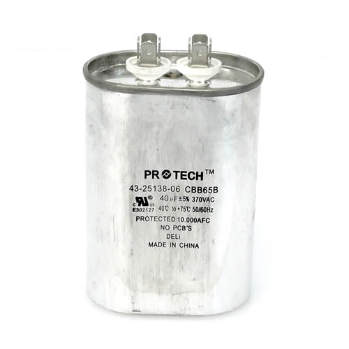 43-25138-06 - OEM Rheem Oval Capacitor 40 uf 370 Volt