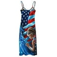 thumbnail image 5 of 4th of July Sleeveless Dress Woman Fashion Long Dresses Women's Summer Suit Dress Summer 2025 Women, 5 of 7
