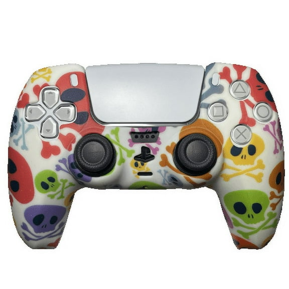 Colorful Crossbones PS5 Silicone Grip Gaming Rubber Case Cover Playstation 5 PS5 Skin