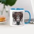 thumbnail image 3 of CafePress - Monochrome Portrait Of A Medusa Like Human Figure. Mugs - 11 oz Ceramic Mug - Novelty Coffee Tea Cup, 3 of 4