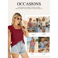 thumbnail image 5 of Eytino Womens Summer Top Square Ruffle Sleeveless Chiffon Blouses Top Shirts Dressy Casual Tops, 5 of 12