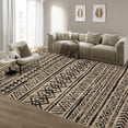 thumbnail image 2 of Hasoo Brown/Black Rugs for Living Room Washable 5x7 Area Rugs Moroccan Style Carpet Boho Bedroom Dining Room Throw Indoor Carpet, 2 of 6