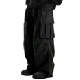 thumbnail image 2 of SAWOBUUN Men's Baggy Cargo Pants Casual Wide Leg Relaxed Fit Pocket Side Pants with Multi Pockets, 2 of 8