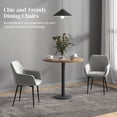 thumbnail image 4 of HOMCOM Dining Chairs Set of 2, Upholstered Kitchen Chairs with Backrest, 4 of 10