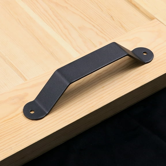 ATT Hardware 9" Barn Door Handle (Round Head) Black Steel Hardware for Sliding Door Gate Cabinet Closet,Rustic Style,1 Pack