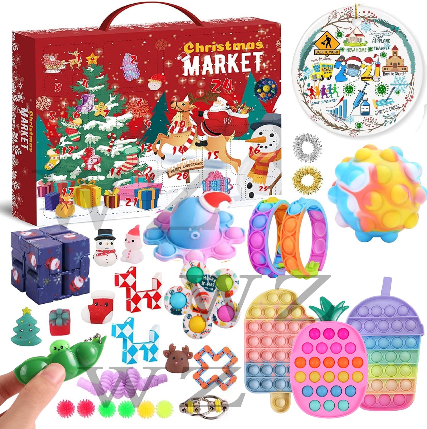 Advent Calendars 2021 Fidget Advent Calendar, 24DAYS Christmas