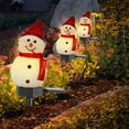 thumbnail image 4 of Luz LED impermeable para exteriores, ahorro de energía Solar, muñeco de nieve, Navidad, jardín, decoración de patio, 4 of 14
