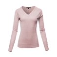 thumbnail image 1 of FashionOutfit Women's Casual Style Gold Button V-neck Viscose Sweater Top, 1 of 1
