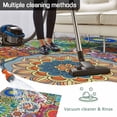thumbnail image 5 of Colorful Ethnic Outdoor Rug for Patio/Deck/Porch, Non-Slip Large Area Rug 3 x 5 Ft, National Modern Geometric Blue Green Indoor Outdoor Rugs Washable Area Rugs, Reversible Camping Rug Carpet Runner, 5 of 8