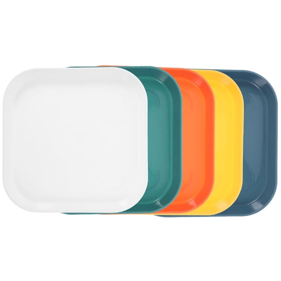 HEMOTON Set of 5 Shallow Tilted Cat Food and Water Bowls for Feeding Dish