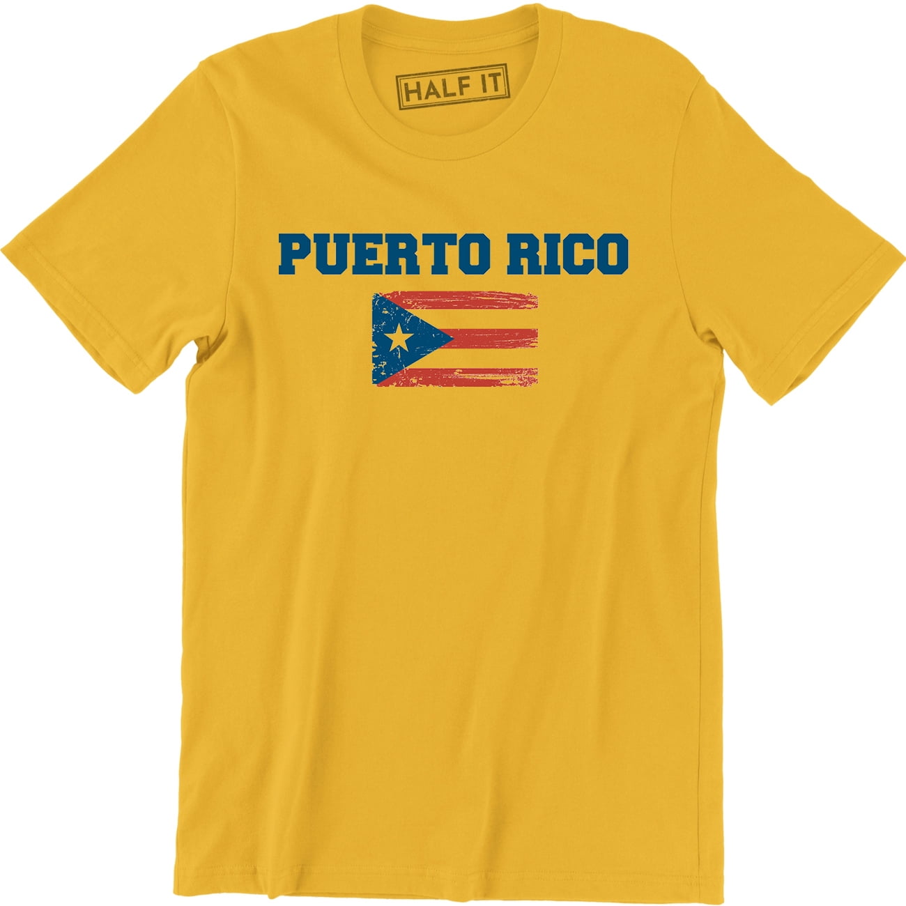 Half It Puerto Rico Flag Pr Distress Flag Boricua Puerto Rican Men S T Shirt
