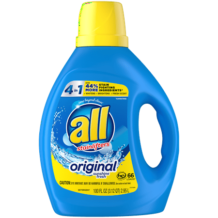 all with Stainlifters Original Liquid Laundry Detergent, 4 in 1 Stainlifter, 100 Ounces, 66 Wash Loads