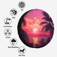 thumbnail image 4 of Coucher de Soleil Violet Palmier Polyester Roue de Rechange Universelle Couverture de Pneu Personnalisée pour Remorque RV SUV Camion Camping-Car, 4 of 5