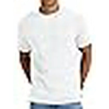 Distressed Cotton Crew Neck T-Shirt, Men's