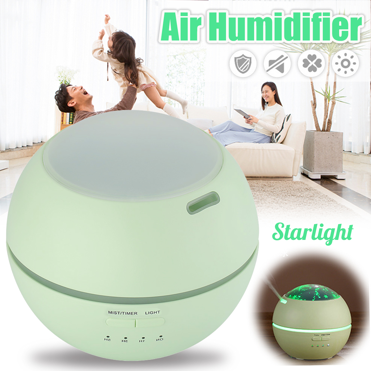 LED Aroma Diffuser Essential Oil Humidifier Aromatherapy Purifier, Ultrasonic Diffuser Settings